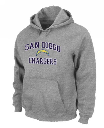 NFL Men's Nike Los Angeles Chargers Heart & Soul Pullover Hoodie - Grey